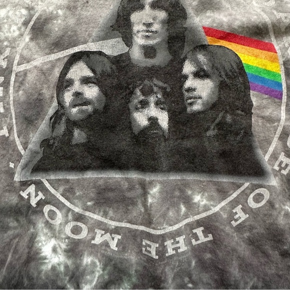 Pink Floyd Liquid Blue Dark Tie-Dye Band Graphic Tee - Picture 4 of 8